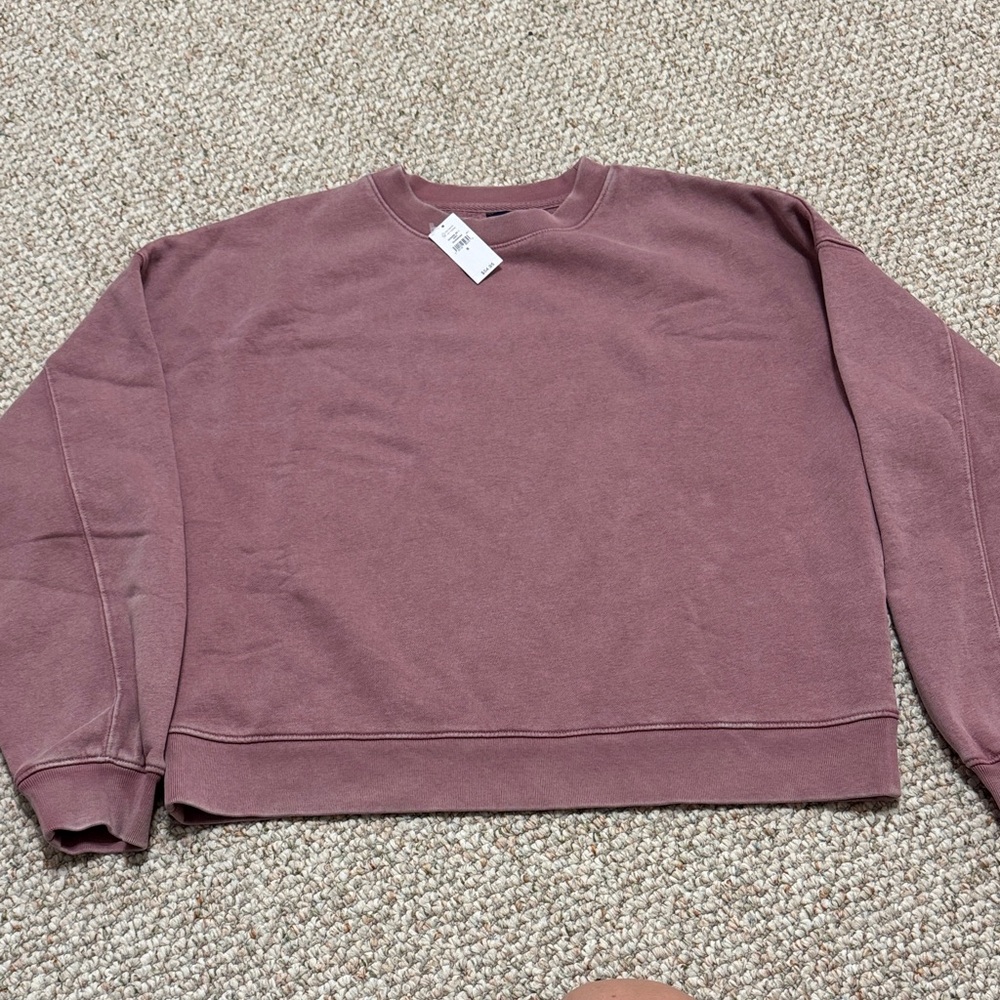 Women's GAP Mauve Pink Wash Crewneck Size Small NEW WITH TAGS